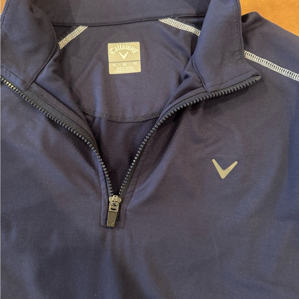 Callaway Navy Quarter-Zip Pullover, Size XL